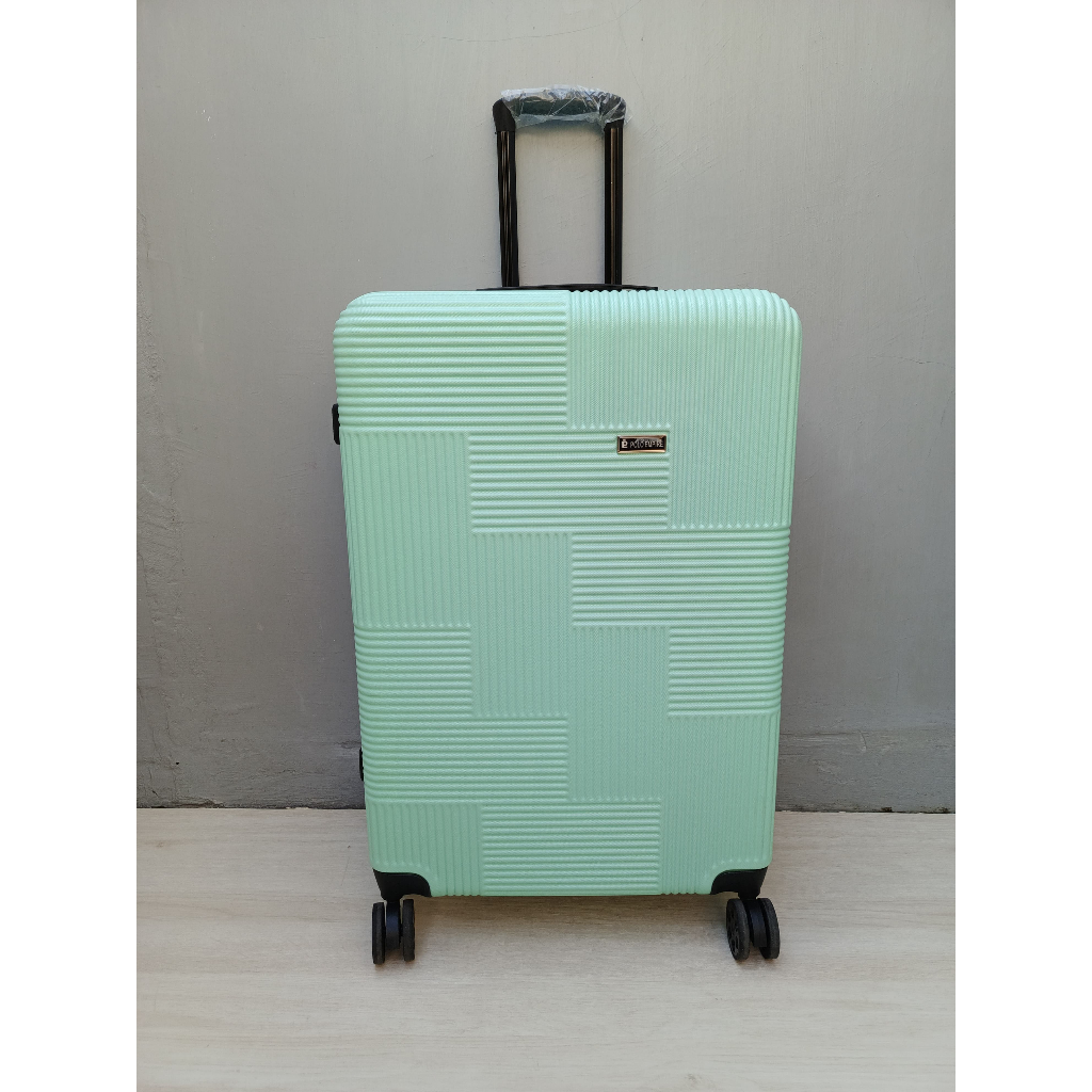 Koper 28 Inch Bahan Fiber Bagasi Roda 4 Rotasi Kunci Kombinasi 3 Angka (READY STOCK)