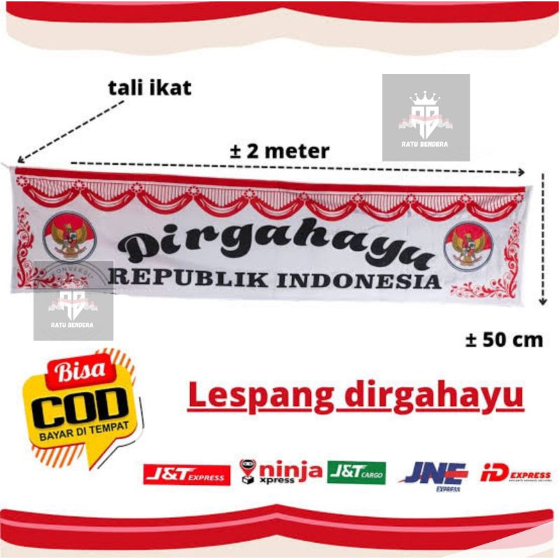 bendera lespang dirgahayu,bendera gapura