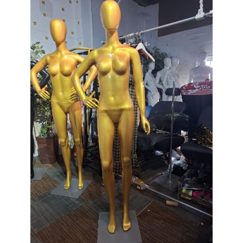 Full body gold cewek / manekin full body // manekin termurah // patung full body cewek // display pa