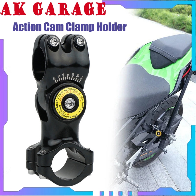 Clamp Holder Action Cam Camera Kamera Klem Bracket Stik Monopod Tongsis Stang Motor Sepeda Gopro Yic