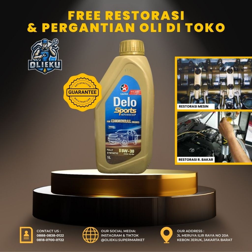 Oli Mobil CALTEX Delo Sport Prods ECO5 5W30/5W-30/5-W30 ACEA A3/B4 Full Syn (1L)