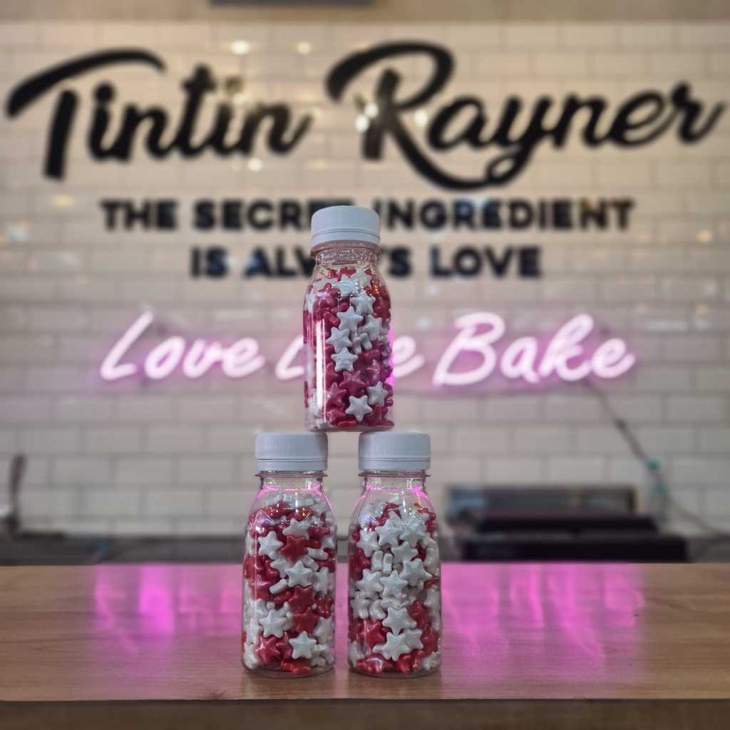 

SPRINKLE BIG STAR RED WHITE 70G BOTOL PET 80ML