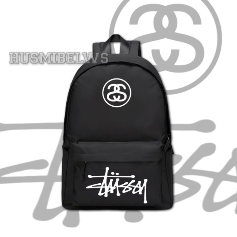 tas ransel sekolah stussy  pria wanita/unisex || HUSMIBELWS