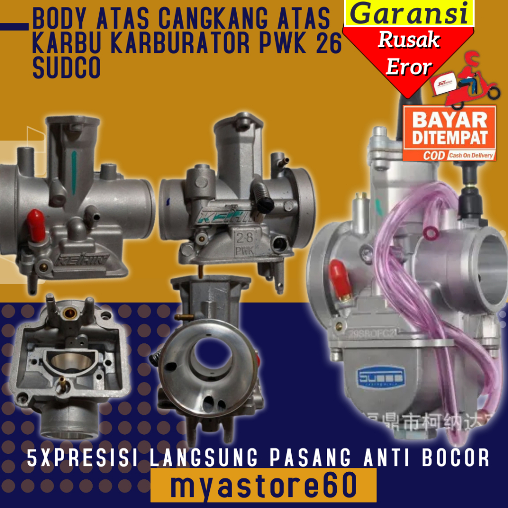 Rangka Bodi Body Badan Cangkang Atas Karburator Karbu Carburator Carbu Karbulator PWK26 PWK 26 SUDCO