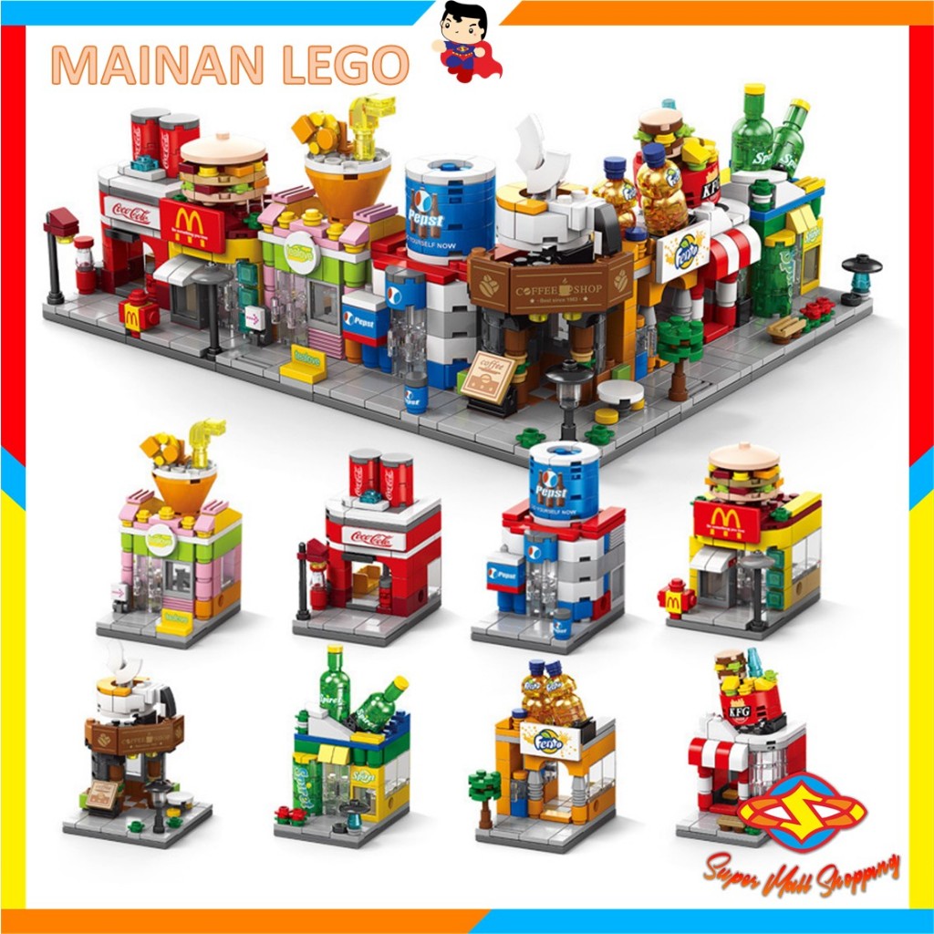 SMS Mainan Blok Seri Franchise Model Mainan Edukasi Mainan Bricks Anak Nano Block Kartun Mini Karakt