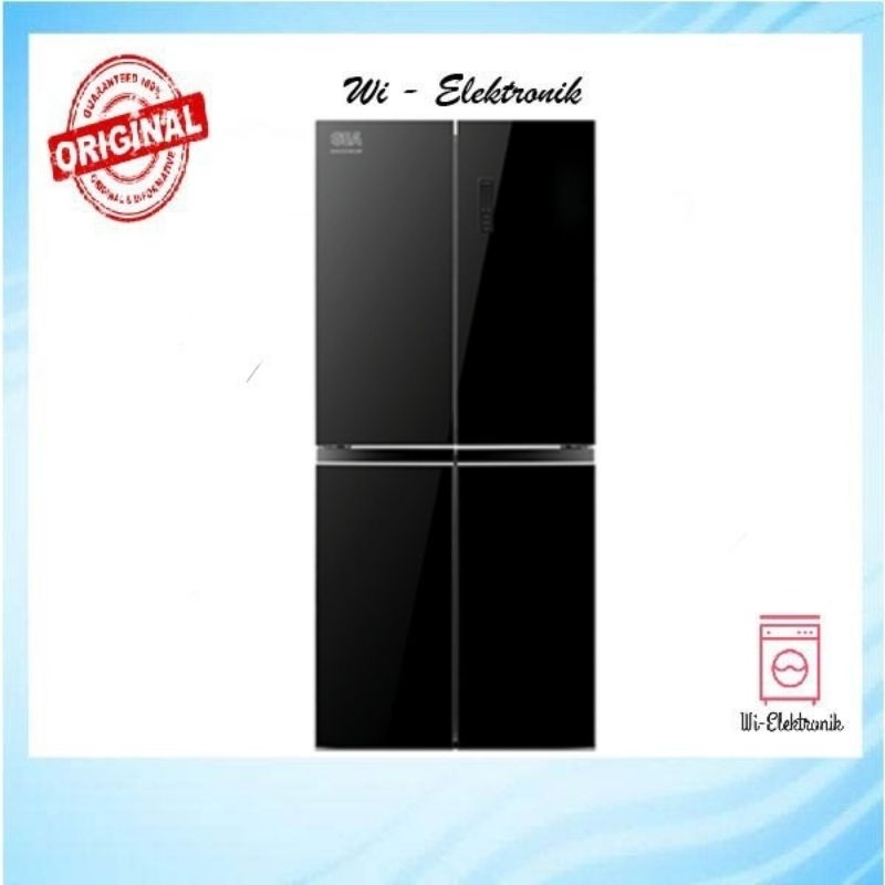 Kulkas 4 Pintu Side By Side GEA G4D 404 BLACK GLASS Kulkas 4Pintu Side By Side GEA G4D 404 Kulkas Si