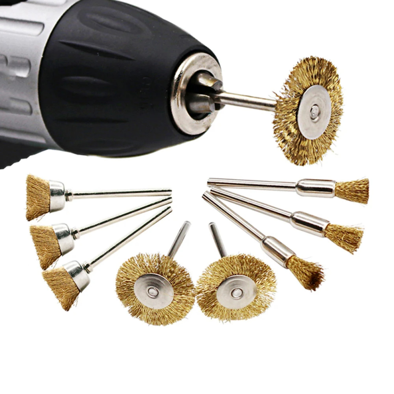 36pcssikat Kawat Mini  Sikat Kawat Gerinda Mata Bor Rotari Kecil Sikat Kawat Batang Mata Gerinda Kaw
