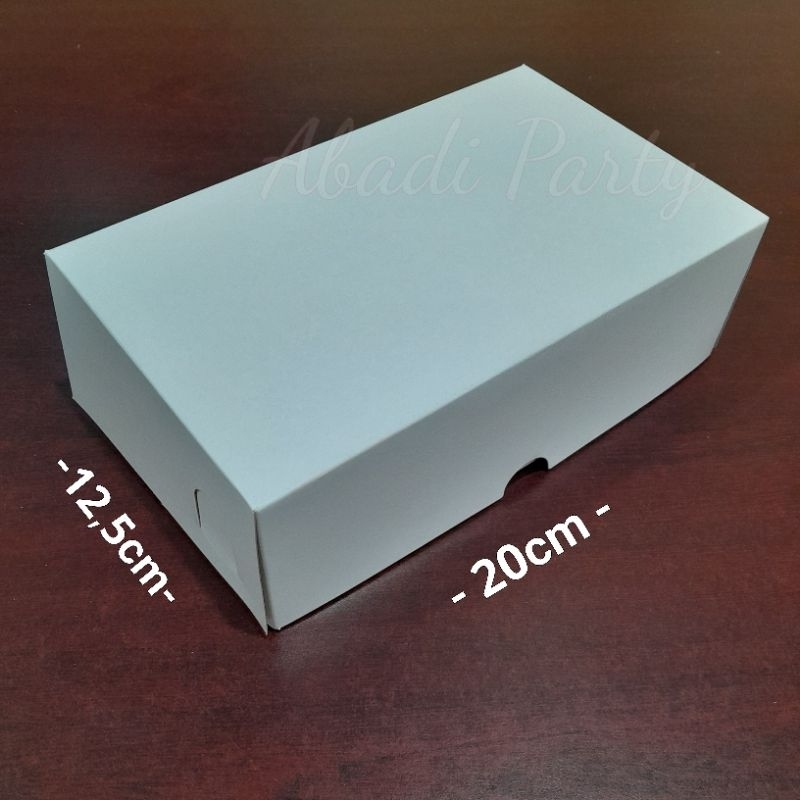 [minim 10 lembar] Dus NBK Polos Tebal Coat 12,5x20x6,5 / Dus Nasi Segi Panjang / Dos Kue isi 7 / Dos