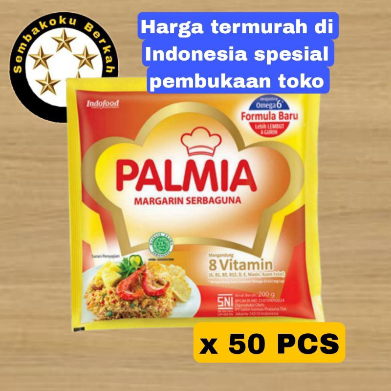 

Palmia Margarine Serbaguna 200G x 50 PCS (EXP 2025)
