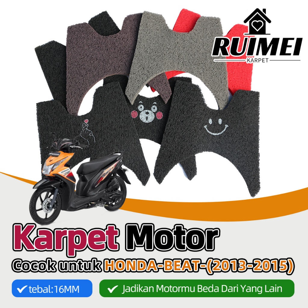 RUIMEI Karpet Motor Beat 2013-2015 keset Beat Alas Kaki Motor Beat Karbu mie motif print