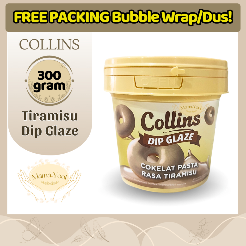 

MAMA.YOOL - Collins Tiramisu 300 gr Free Packing / Topping Donat Collins Dip Glaze Selai Tiramisu