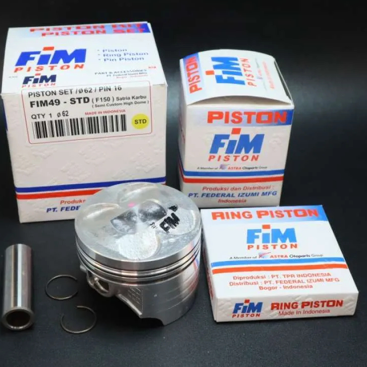 FIM 49 SEHER SET PISTON KIT SATRIA FU DIAMETER 62 62.5 63 63.5 64 PIN 16 FIM IZUMI