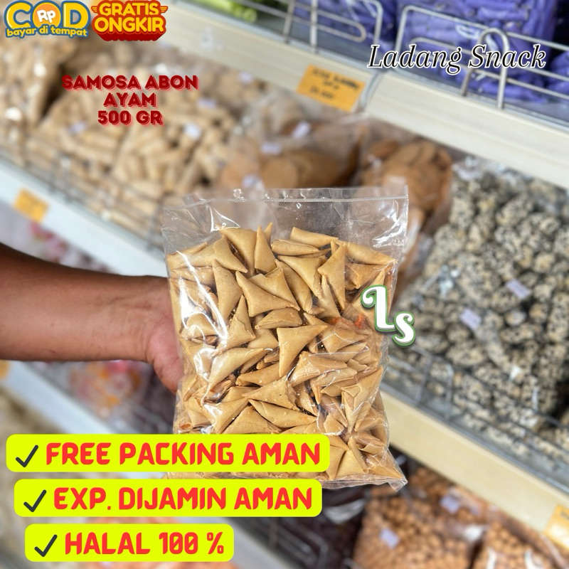 

[500 GR] PREMIUM SAMOSA ABON AYAM SUPER ENAK / BEST SAMOSA SAMOZA AYAM PEKANBARU / SAMOSA AYAM ENAK RENYAH / LADANG SNACK PKU / LADANG SNACK PEKAMNAR