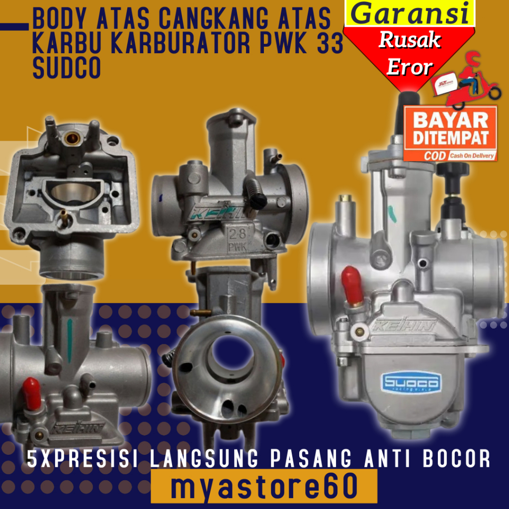 Rangka Bodi Body Badan Cangkang Atas Karburator Karbu Carburator Carbu Karbulator PWK33 PWK 33 SUDCO