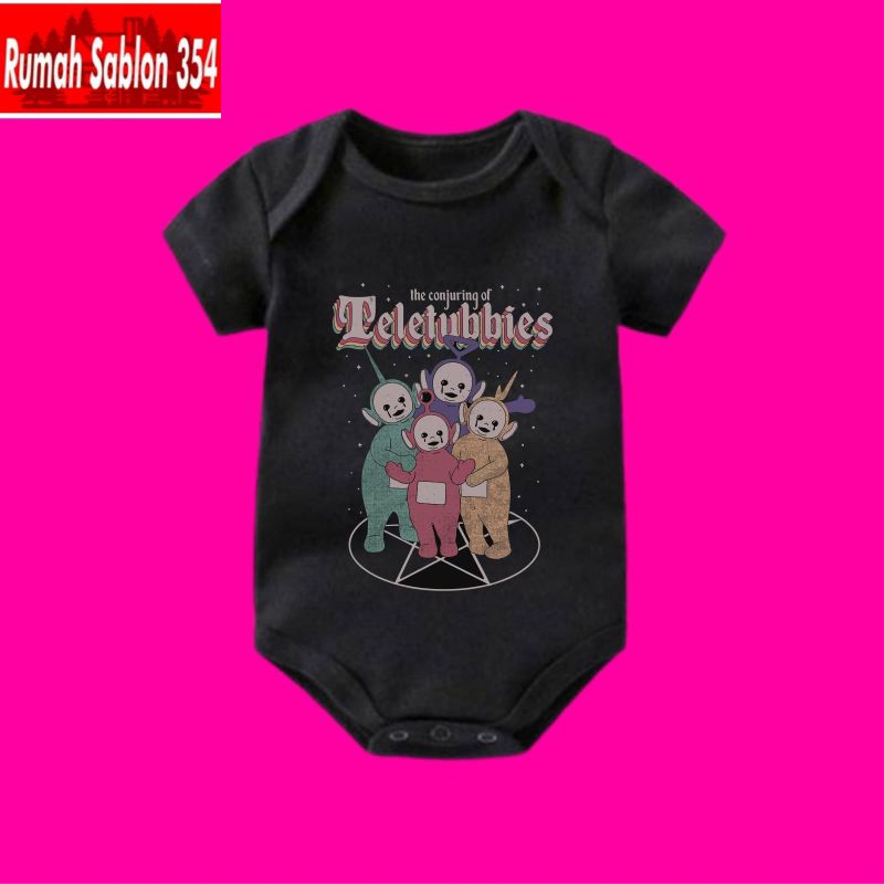 Setelan Anak Cewek Cowok Teletubbies baju bayi Teletubbies jumper romper new born3