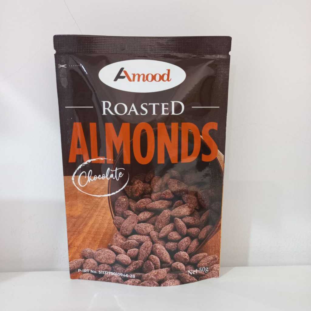 

Amood Roasted Almond Chocolate 50 Gram Kacang Almond Panggang