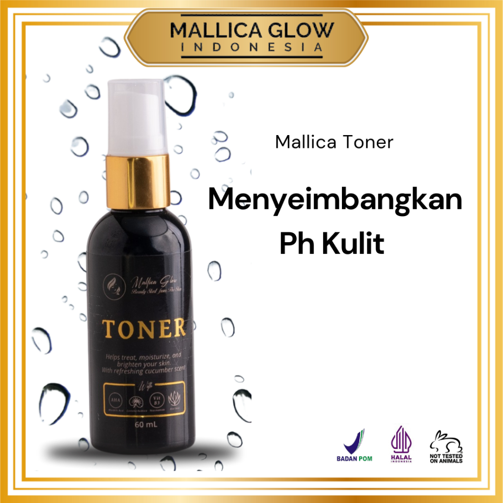 MALLICA GLOW Toner 60ML - Toner Wajah Pencerah