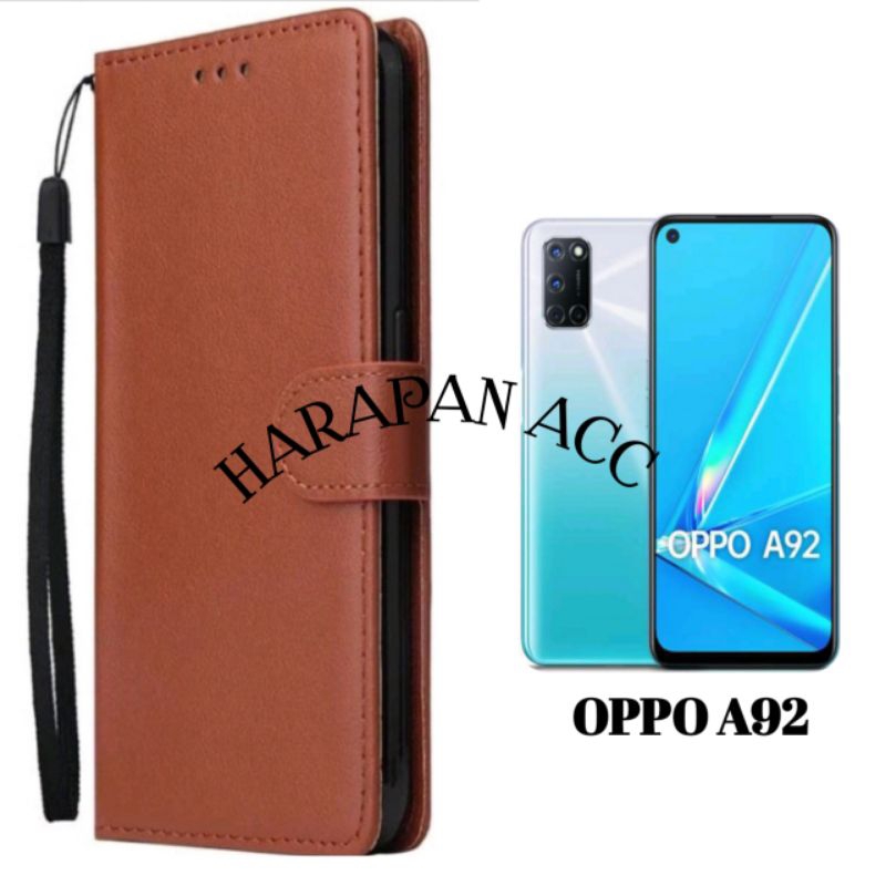 Case Dompet Oppo A92 Casing Flip cover hp model dompet kulit Premium