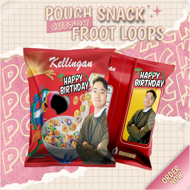 

Snack Pouch Jumbo Custom Froot Loops