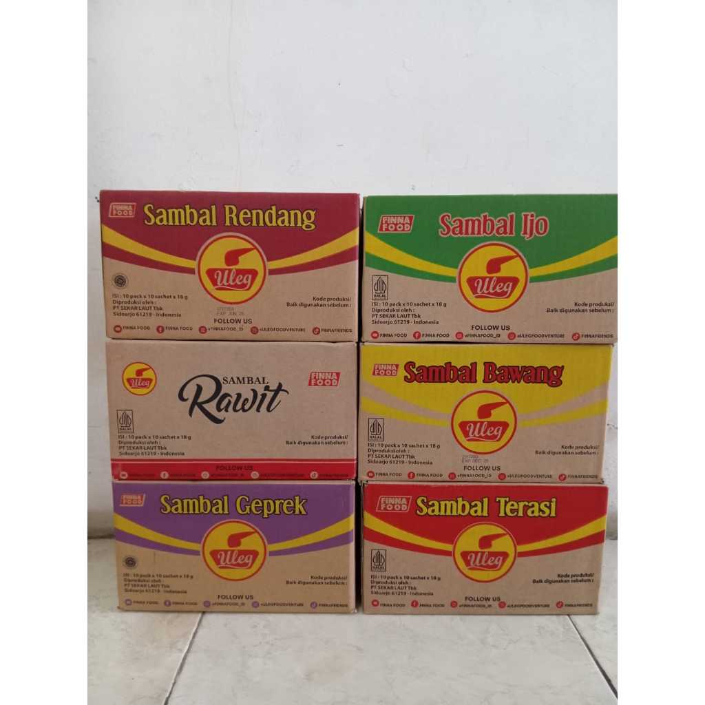 

FINNA SAMBAL ULEG IJO, BAWANG, RAWIT, KEMIRI, TRASI, UDANG, PEDAS / 1 DUS