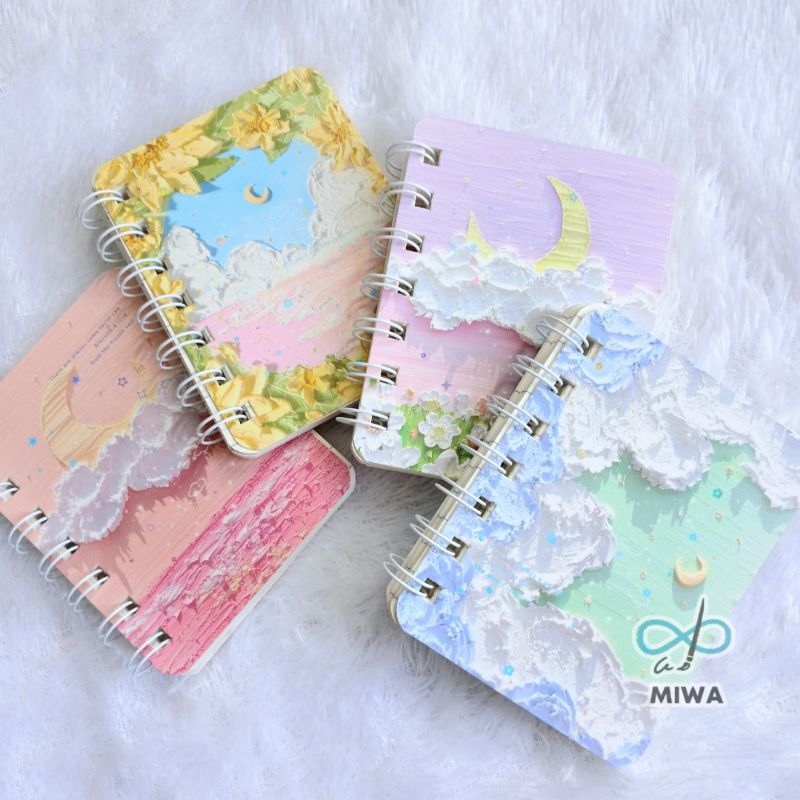 

Note Book A7 Aesthetic 2D Painting Design | Buku Catatan Diary Buku Jurnal Buku Tulis | Buku Saku Stationery Perlengkapan Journaling Note Book Spiral Desain Pastel Painting by Miwa Kreatif