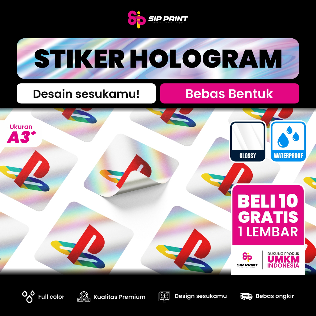 

Stiker Hologram/Stiker Kemasan/Stiker UMKM/Label Makanan/Label/Stiker Produk/Logo/Diecut/Kisscut