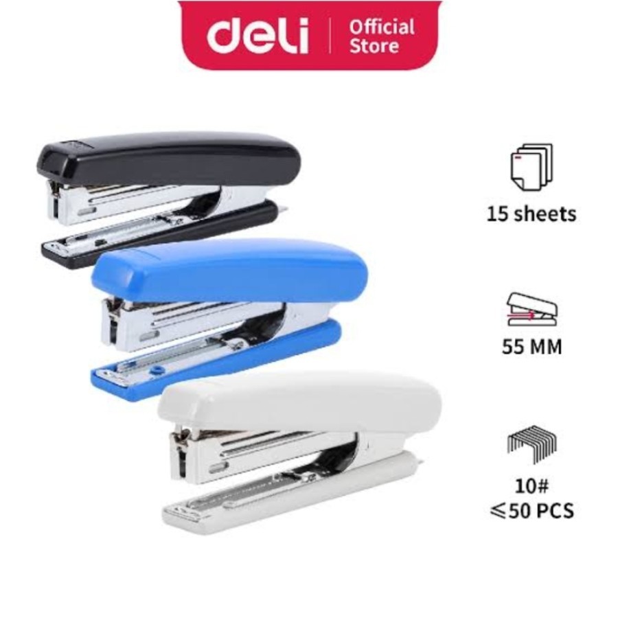 

Deli Stapler E0221 Staples Stepler Jepretan Besar Steples 15 Lembar Kertas 55mm 50pcs Staples