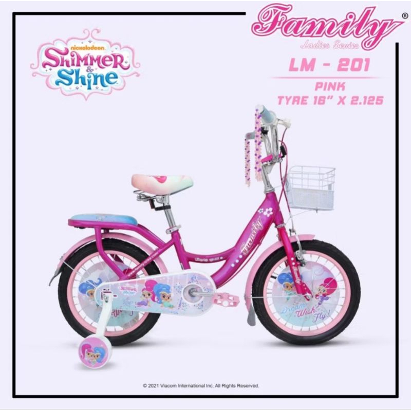 SEPEDA ANAK MINI FAMILY SHIMMER AND SHINE 12 INCH