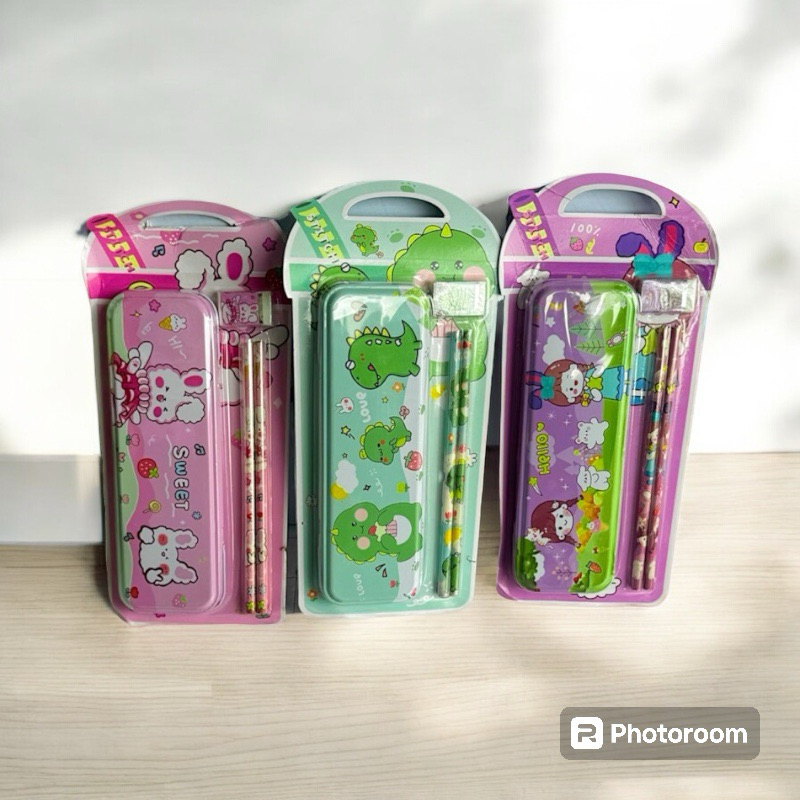 

Kotak Pensil Alat Tulis Lucu Perlengkapan Belajar Anak set Souvenir Kado Ulang Tahun Anak