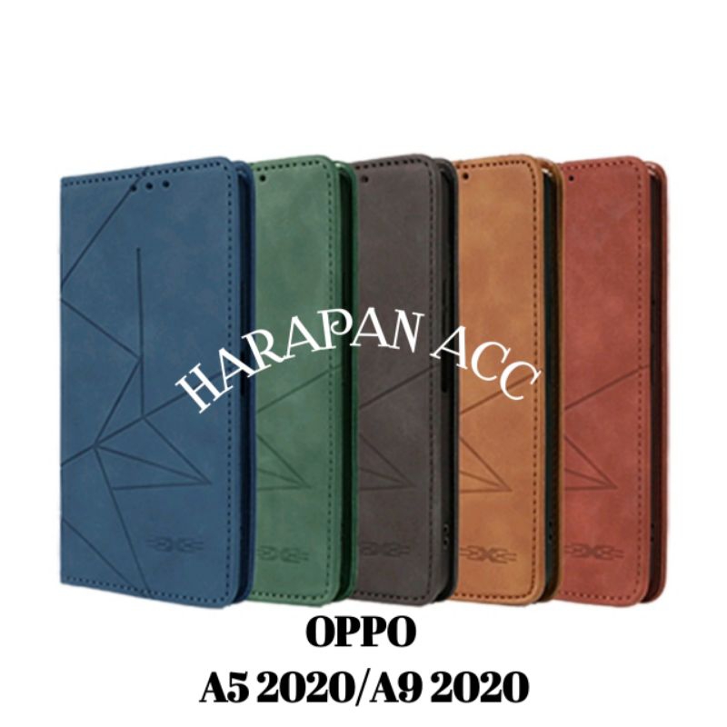 Case Dompet Oppo A5 2020/A9 2020 Flip Cover Wallet Sarung hp Dompet Flip Magnet