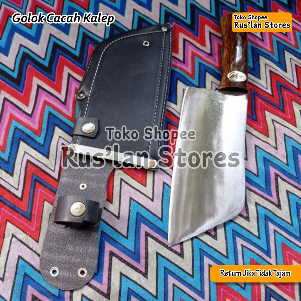 pisau daging baja asli/ pisau cacah ayam/ pisau daging baja tebal