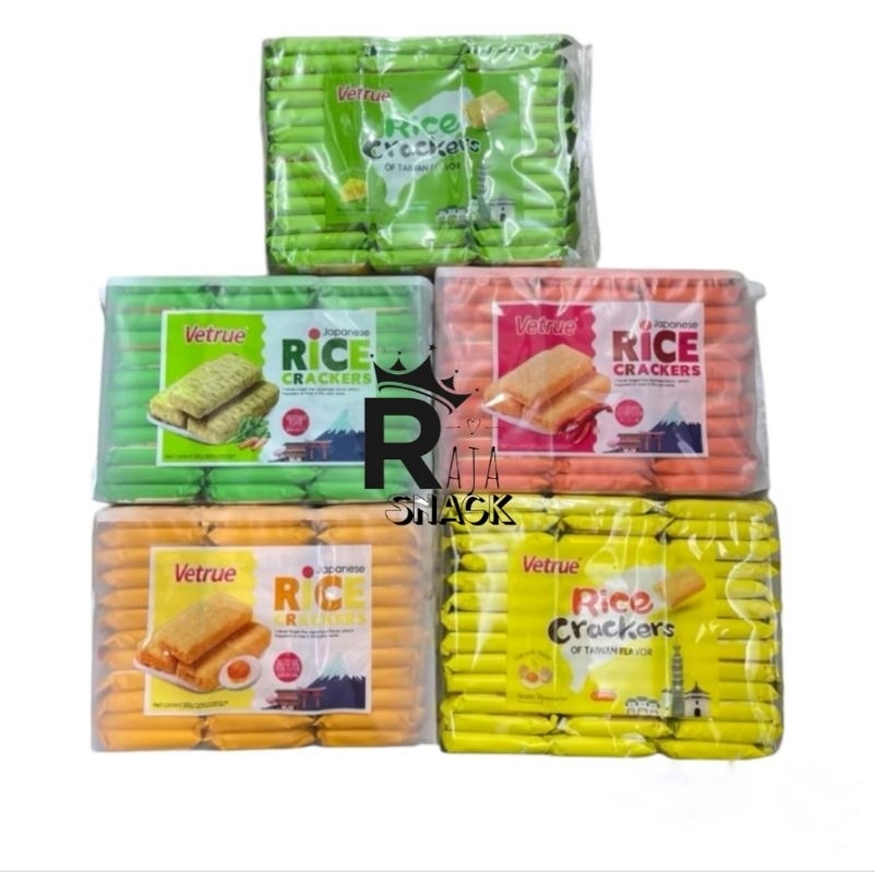 

VETRUE JAPANESE TAIWAN RICE CRISPY CRACKERS KREAKER BERAS ANEKA RASA LOBSTER PEDAS VEGETABLE SALTED EGG CHEESE EGG YOLK