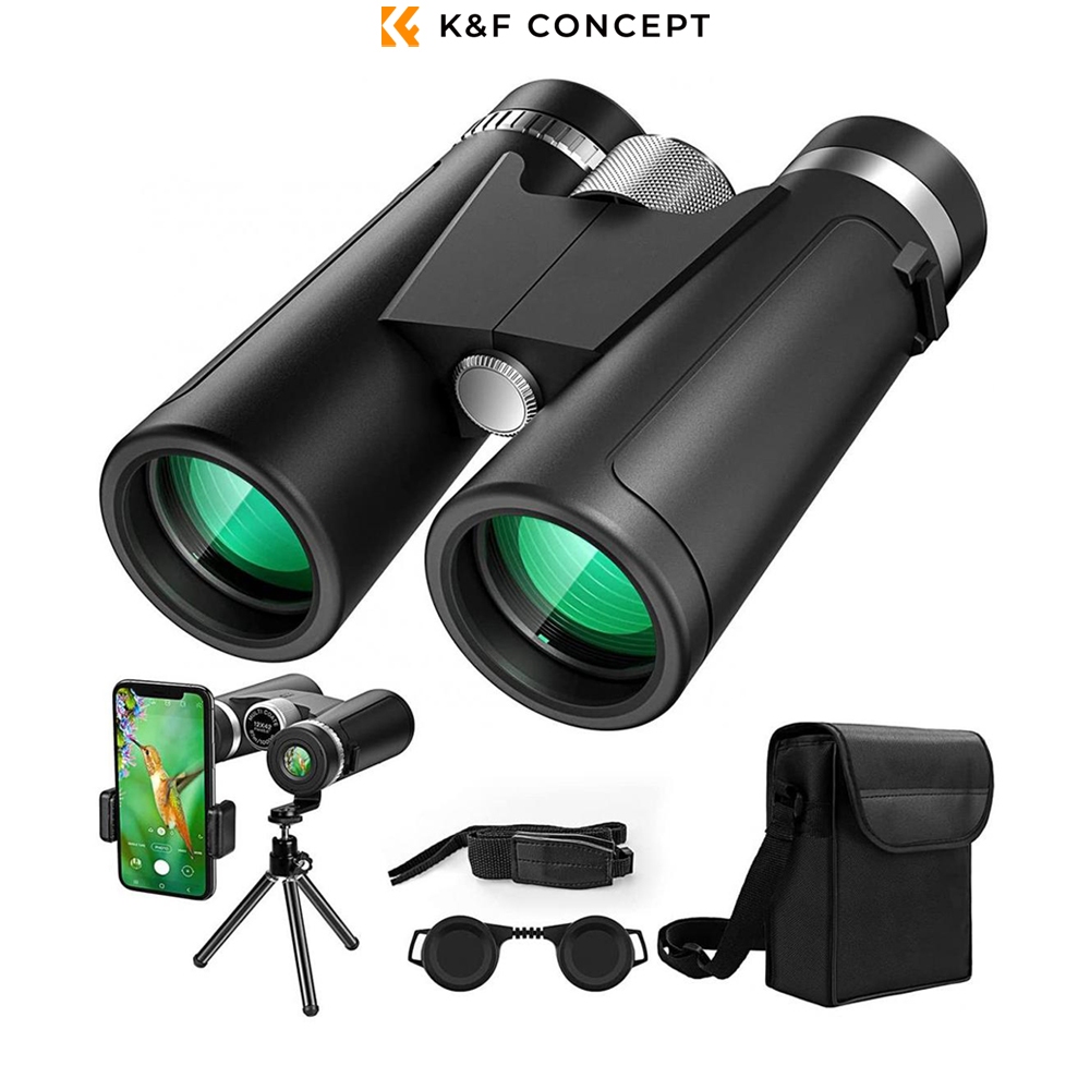 K&F Concept Professional HD Binoculars 12x42 with Phone Clip Tripod