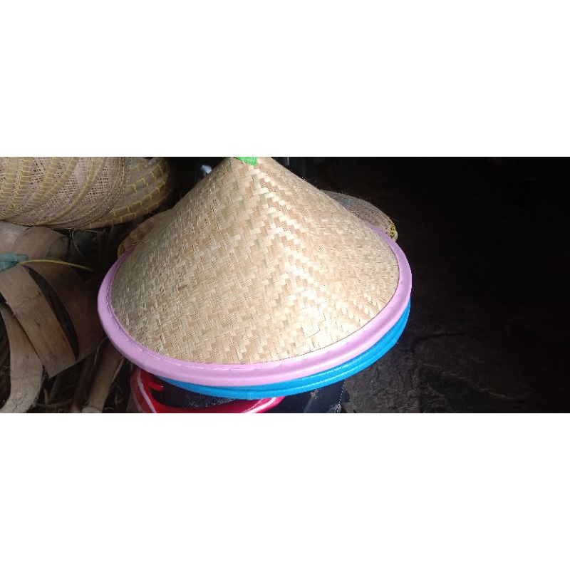 Topi Caping Petani Bambu Dewasa Anak Topi Bambu Cetok Anyaman Bambu