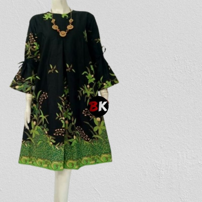 TUNIK BATIK WANITA - BAJU KANTOR ATASAN BATIK JUMBO