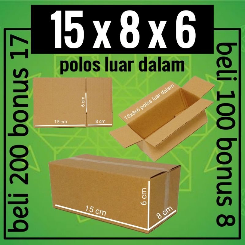 

Kardus karton box packing 15x8x6