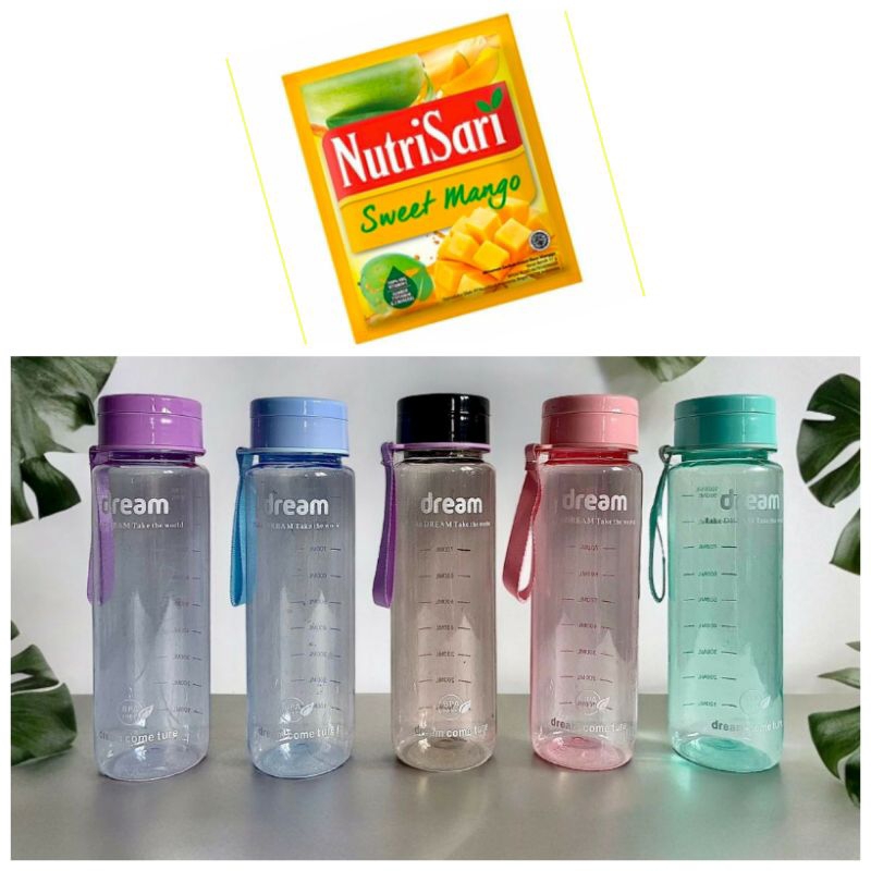 Botol minum Dream model baru free nutrisari saset