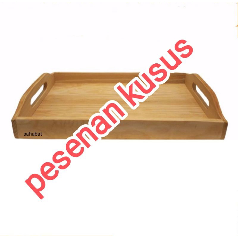 Nampan Kayu Estetik Persegi