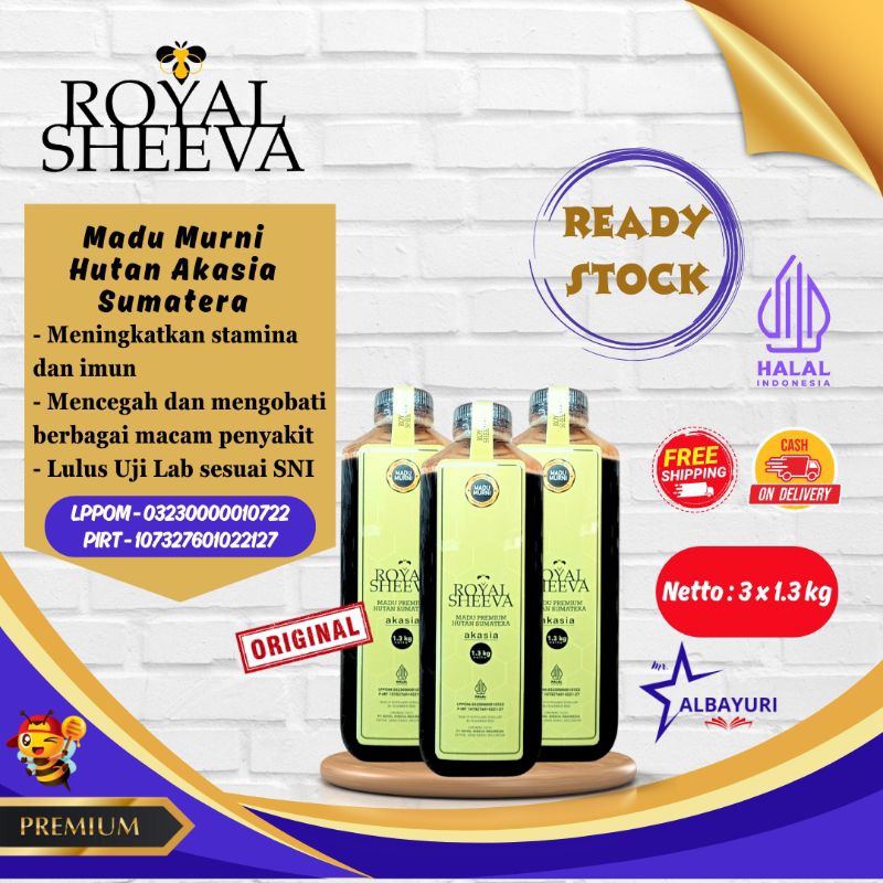 

Bundling Madu Murni 100% Royal Sheeva 3x1.3kg | Premium Halal MUI Asli dari Hutan Akasia Sumatera