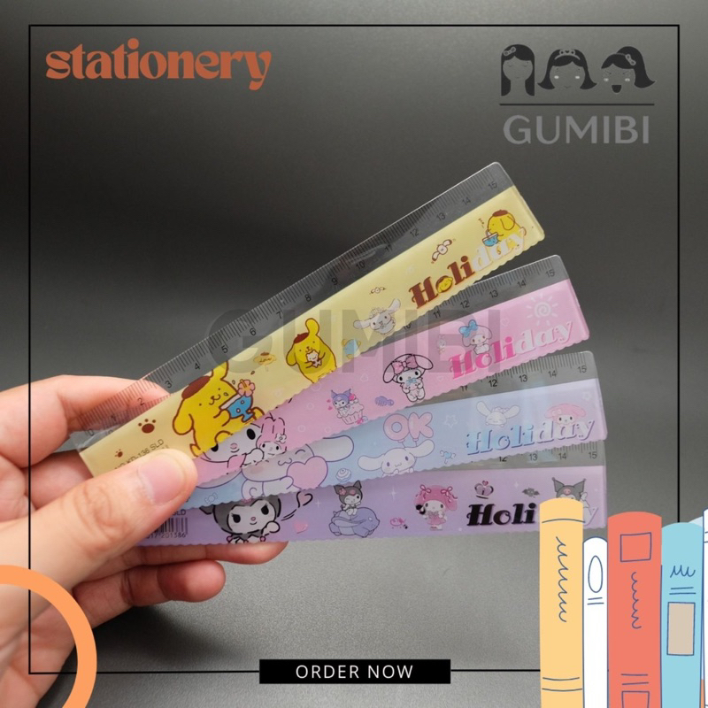 

(1pcs) Penggaris Sanrio Panjang 15cm bisa pilih karakter Penggaris Kuromi Cinnamorol Melody Purin GROSIR