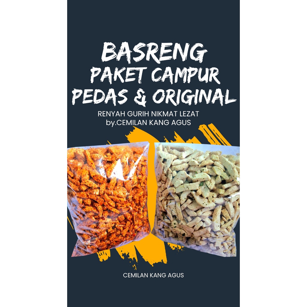 

1kg basreng viral campur pedas dan original daun jeruk