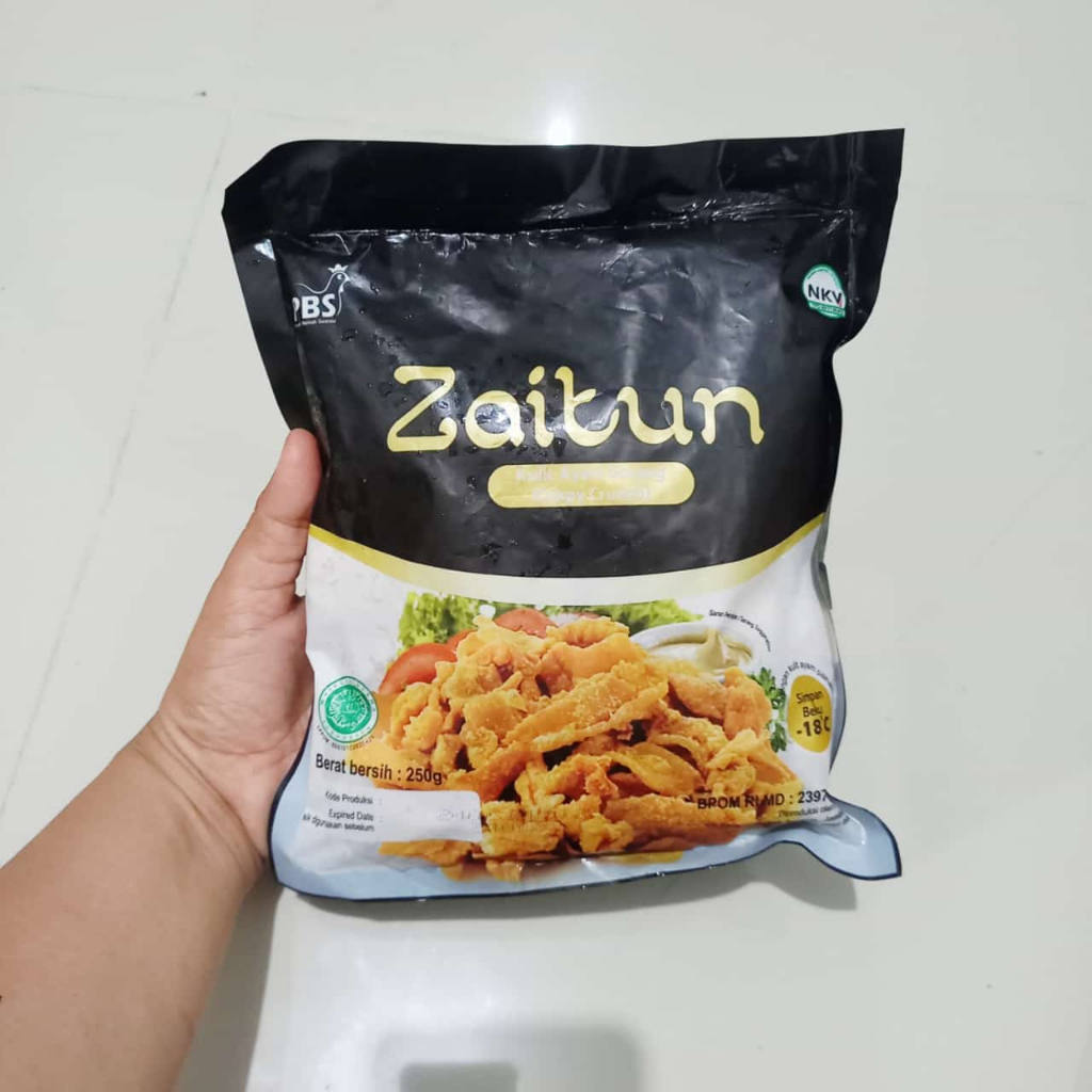 

ADDRIELLA Zaitun Kulit Ayam Crispy 250gr | Zaitun/Frozenfood/Frozenfood Murah