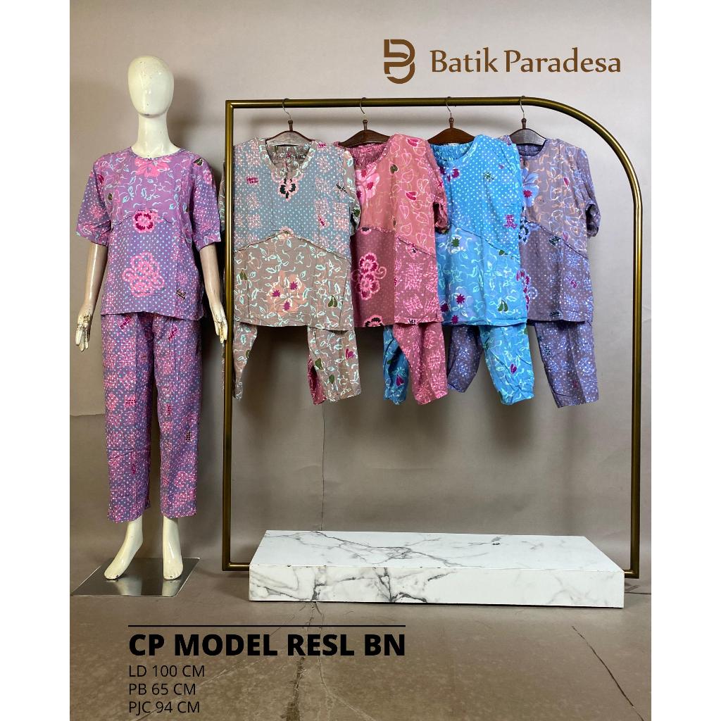 Daster Batik Pekalongan Setelan Celana Panjang Model Resleting All Size Batik Paradesa by Batik Huza