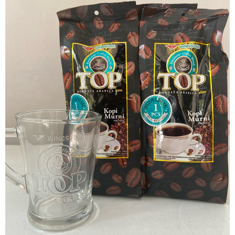 

TOP coffee kopi murni 158 gr gratis MUG murahh langsung gudang