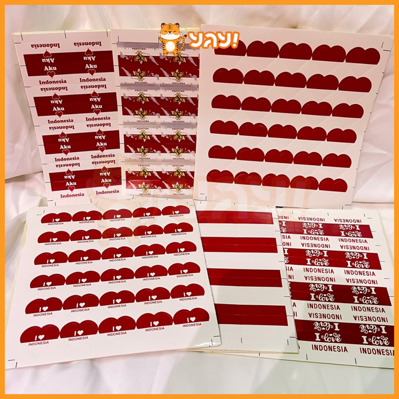 

YAY! Stiker Pipi Merah Putih Lembaran an / Stiker HUT RI / Stiker Kemerdekaan Per Lembar