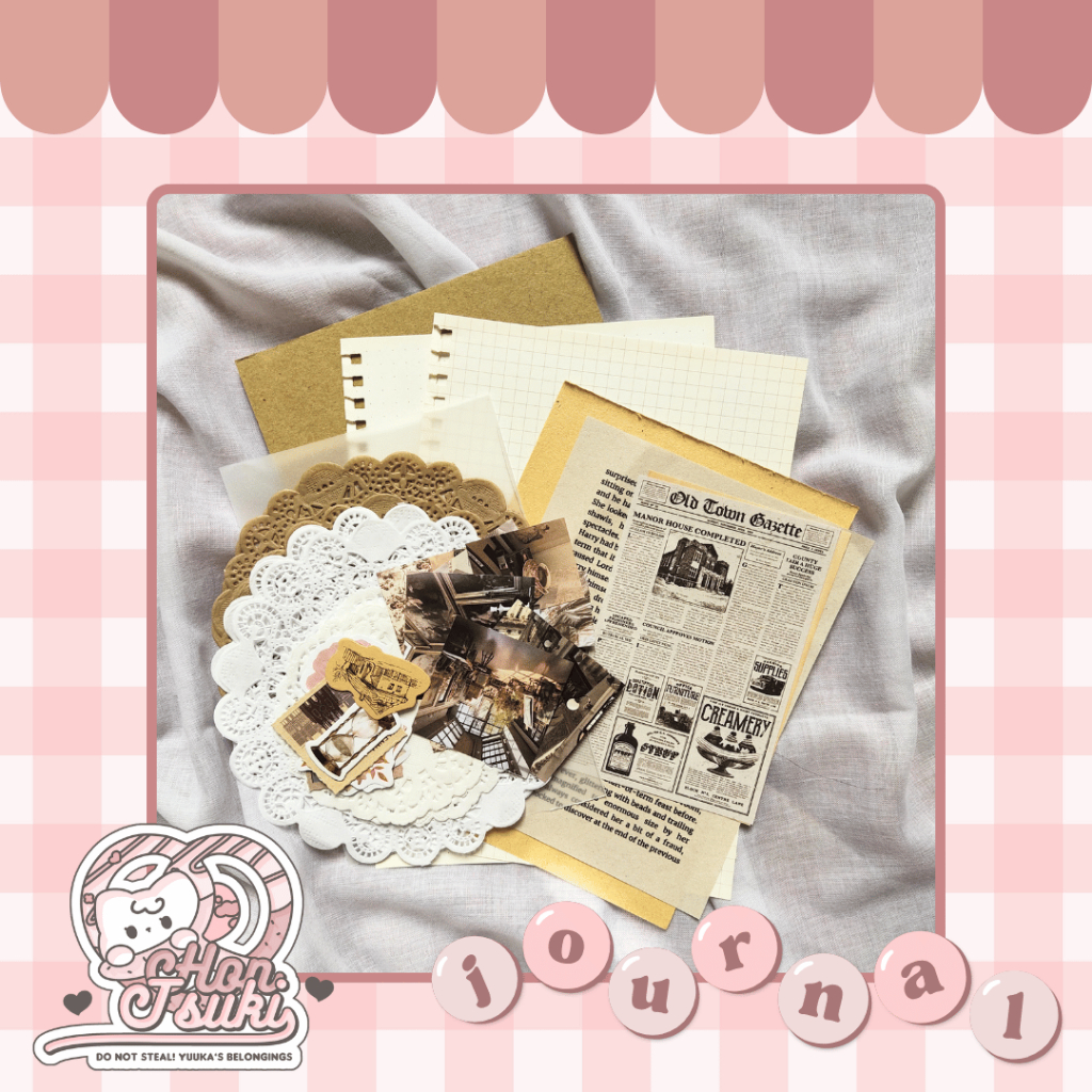 

DIY Journaling Kit Vintage Aesthetic Journal