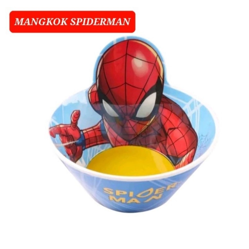 piring makan melamin karakter spiderman mangkok sup melamin anak spiderman piring makan frozen pirin