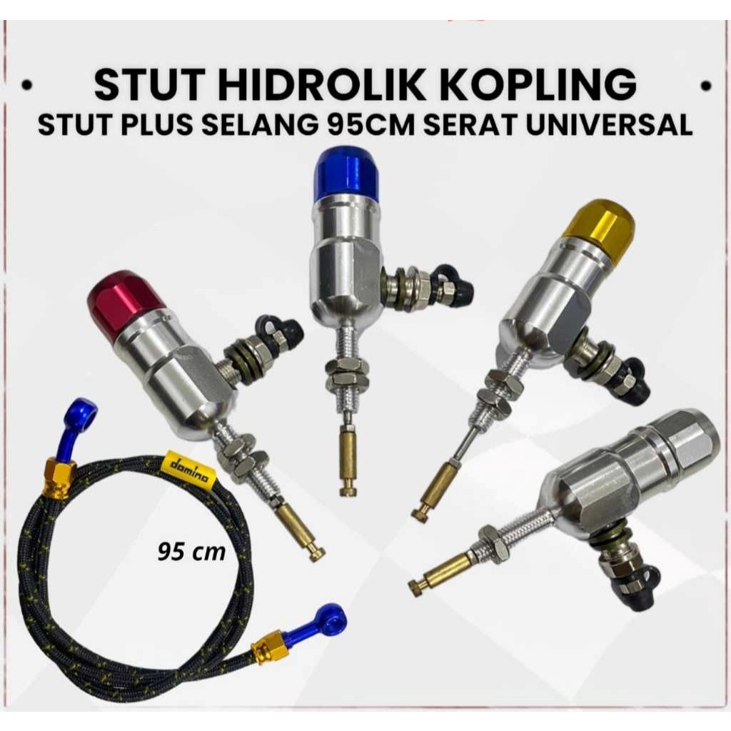 Stut Kopling Hidrolik Plus Selang Domino Universal