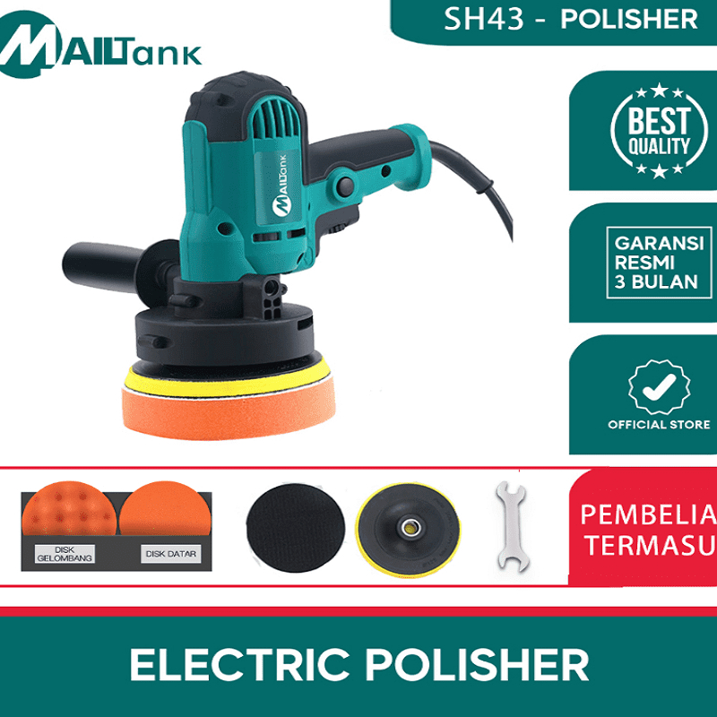 MAILTank SH43 Polisher 5 INCH Mesin Poles Bisa Untuk Poles Body Repair Mobil motor