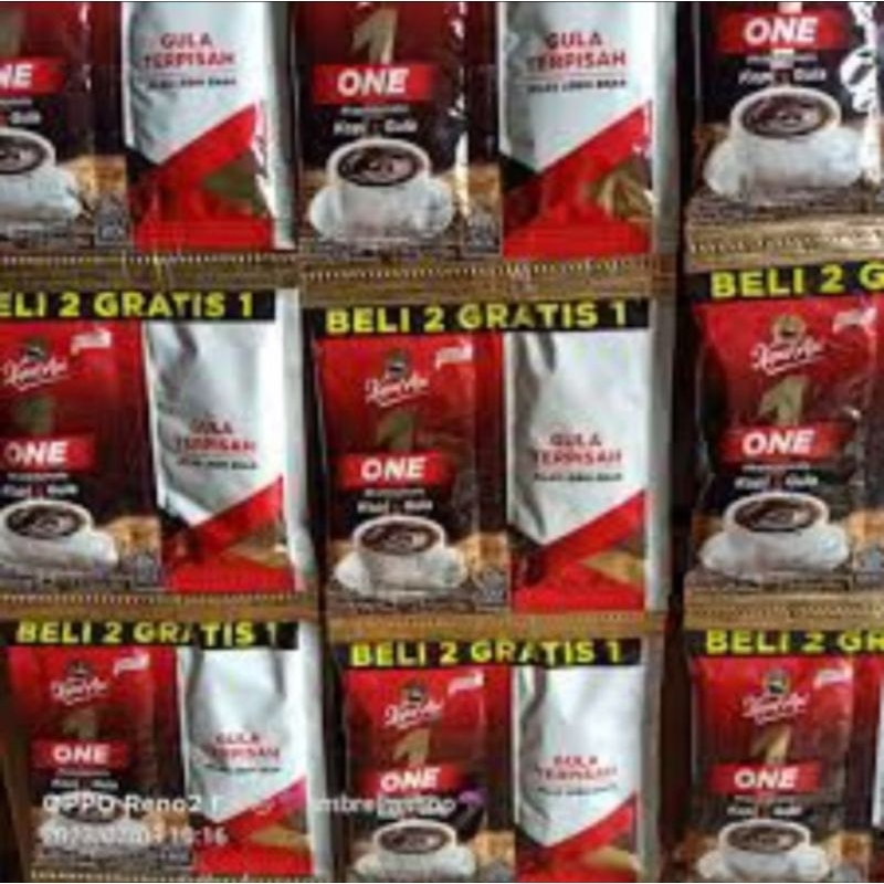 

kopi kapal api one gula terpisah harga 14.500/1renceng isi 15pcs